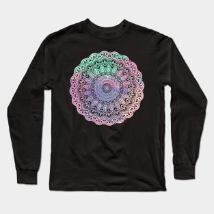 Pastel mandala design Long Sleeve T-Shirt